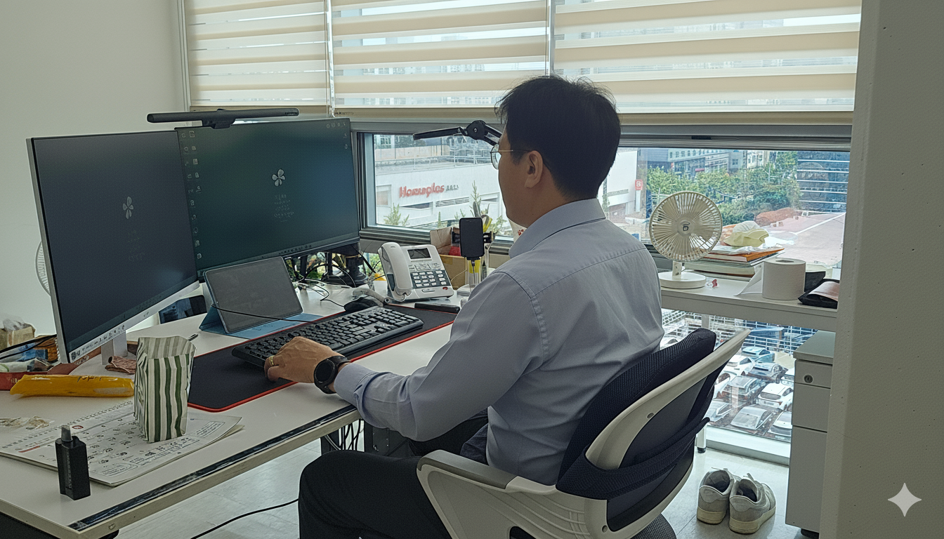 Design workstation in Seoul office