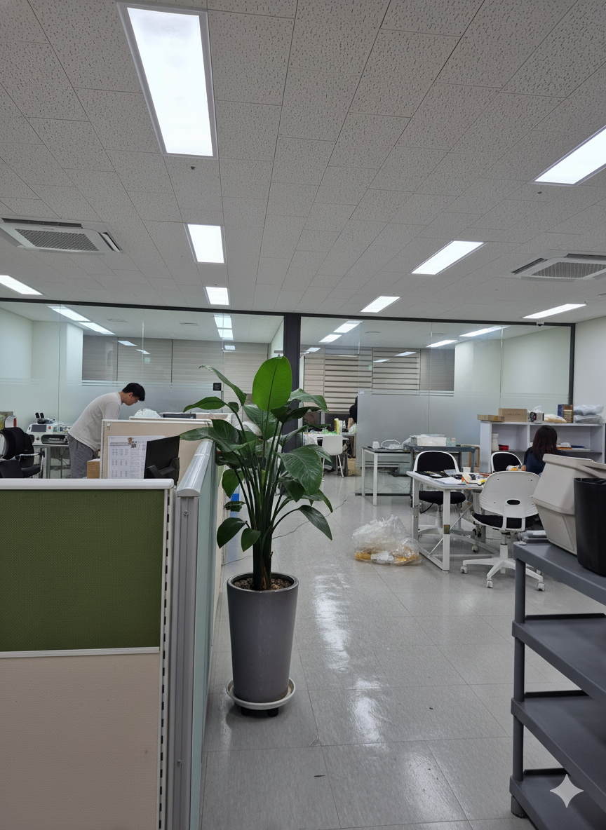 Open office workspace
